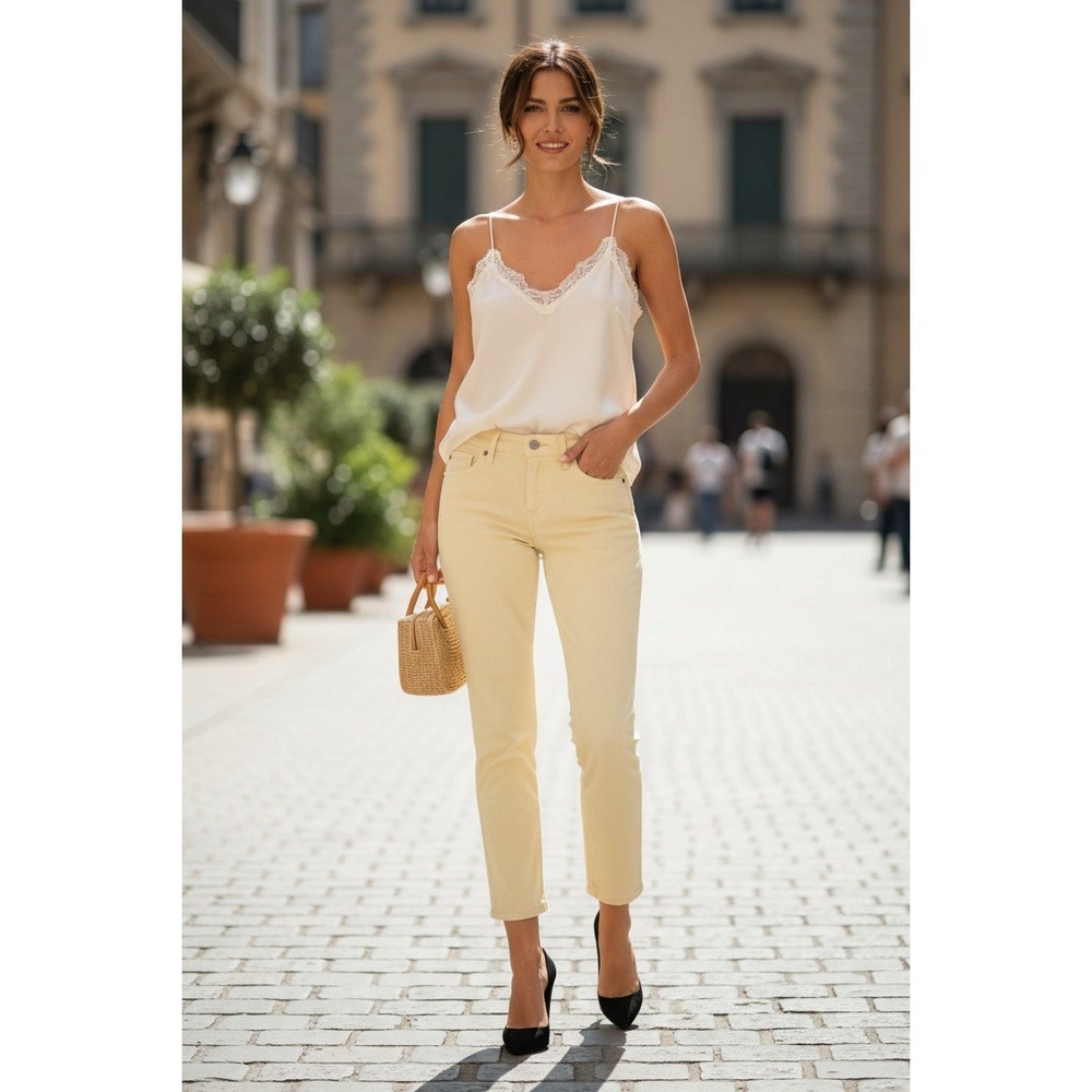MOTHER The Looker Crop Skinny‎ Jeans Blinding Light Lyocell 27x26 USA $228
